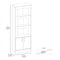 Tuhome Simma Bookcase, Metal Hardware, Three Shelves, Double Door Cabinet, Black BLW5562 - alternate 2